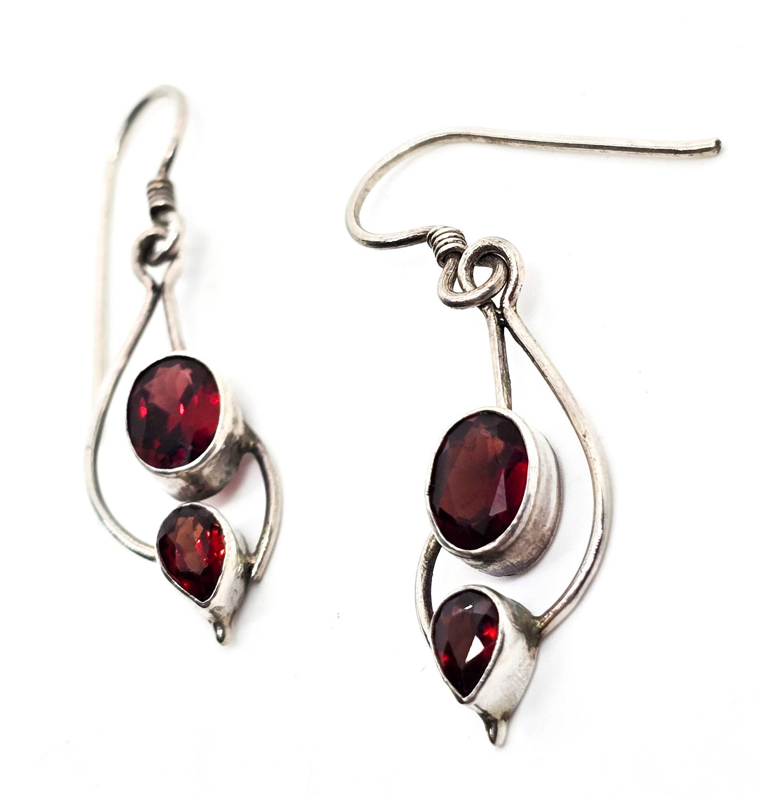 Garnet deep red large multi gemstone abstract ste… - image 5