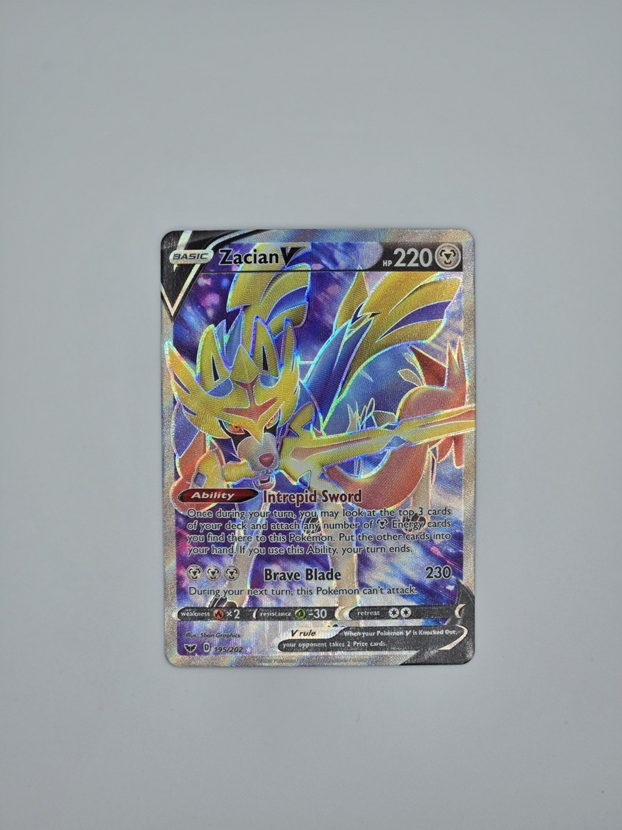 tmさん12-22-3 Zacian v (Full Art) 195/202SWSH01: Sword & Shield Holo | eBay