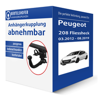Brink AnhäNgerkupplung Abnehmbar FüR Peugeot 208 Fliessheck AHK
