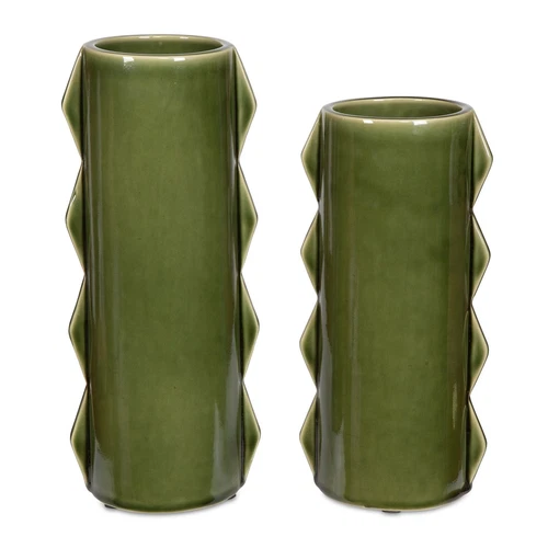 Uttermost Meander Green Vases, Set/2 - Picture 4 of 5