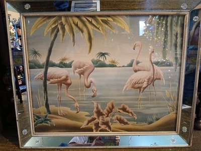 1950s ターナー　フラミンゴ ウォールミラー　ミッドセンチュリー RARE 1940s -50s Original Vintage Turner Signed Flamingo Mirror
