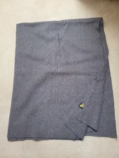 VINTAGE PEARCE GRAY WOOL BLANKET SIZE 74x58 Inches Stadium Throw/Camp Size