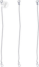 Hibbent 3 Pack Universal Toilet Flapper Chain Replacement Kit,Stainless Steel,In