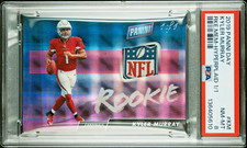 2019 PANINI NFL SHIELD LOGO PATCH HYPERPLAID KYLER MURRAY ROOKIE CARD #1/1 PSA 8. rookie card picture