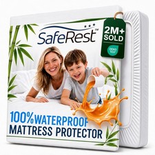 SafeRest Sleepure Waterproof Mattress Protector Full Size - Viscose Derived