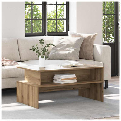 Couchtisch Artisan Eiche 90x55x42,5 cm Ingenieurholz modern Regal klein