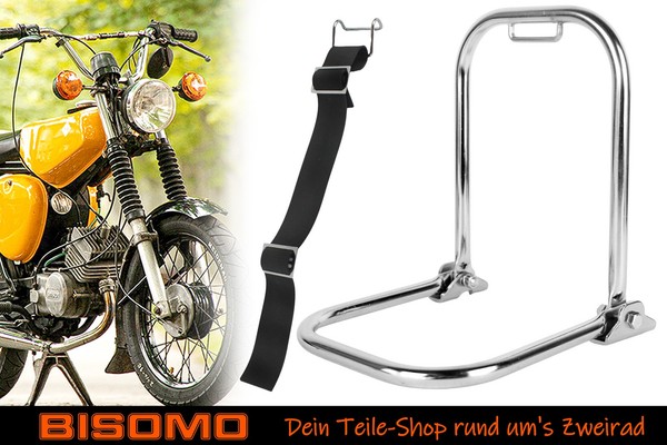 GepäCkträGer StüTzbüGel Lang Mit Widerlager + Spannband Simson S50 S51 S70 Chrom-image