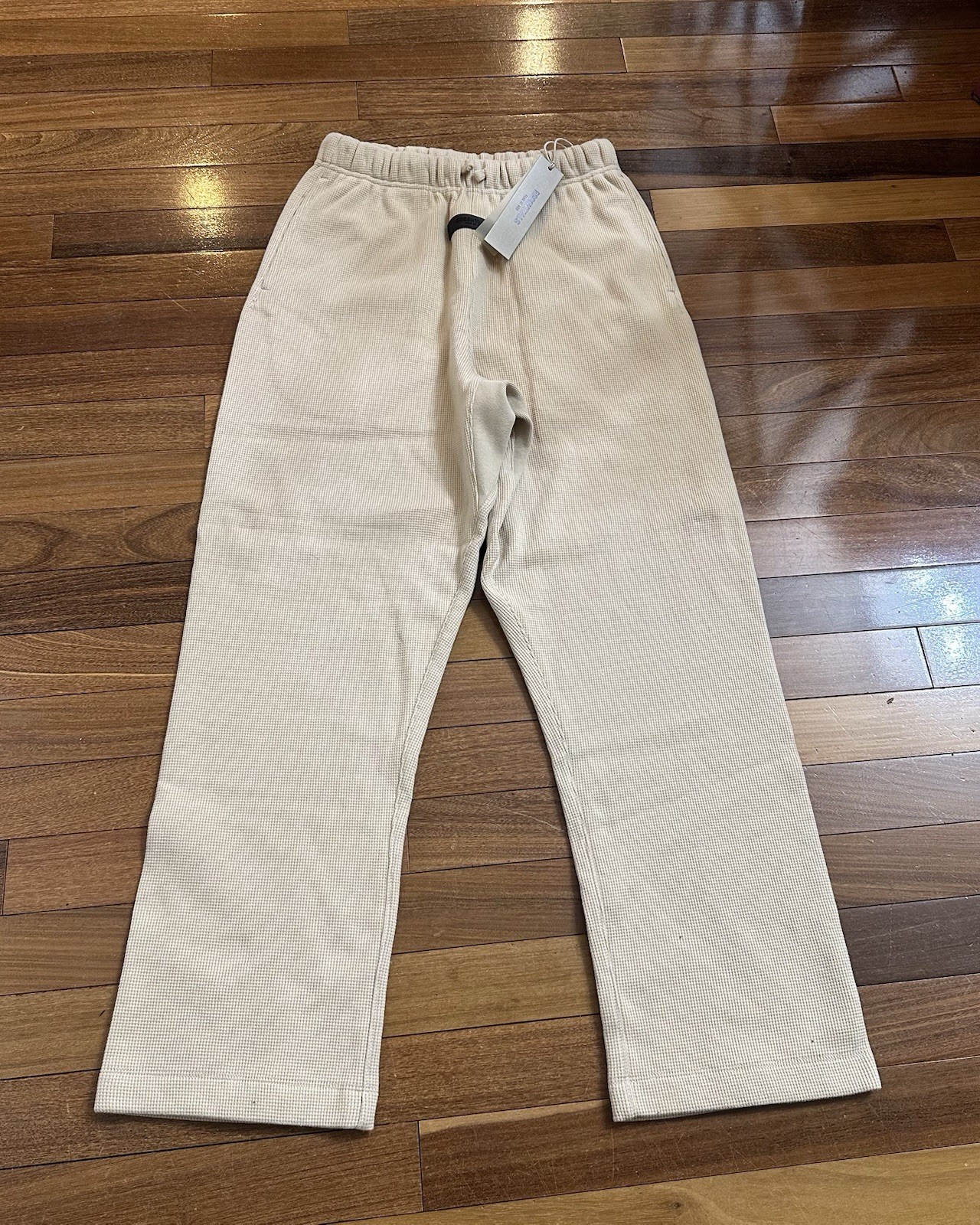 Essentials Fear Of God Waffle Weave Sweatpants Beige Kids Size 10 thumbnail 5