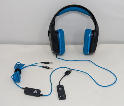 Logitech G430 Black/Blue Over the Ear Gaming Headset - Working in Good Condition