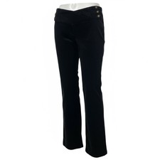 Vintage Marciano Guess Black Velvet Pants Made in France Mid Rise Bootcut Y2K