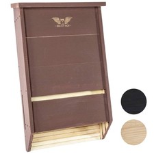 Wildyard 3-Chamber Bat House   Brown Cedar  Holds 200 Bats  Natural Mosquito C