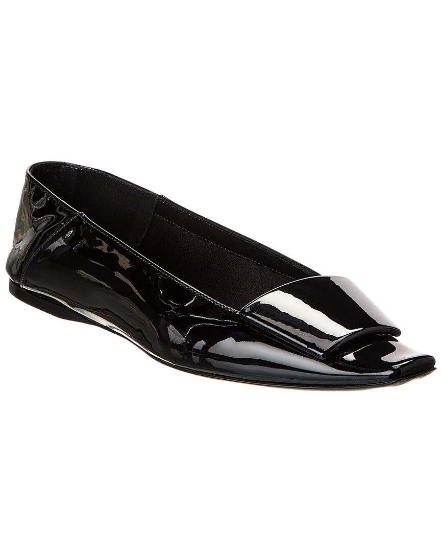 Saint Laurent Poppy Patent Ballerina Flat Women's Black 38