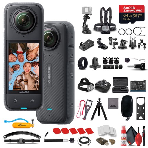 Insta360 X4 - Waterproof 360 Camera + 50-in-1 Accessory Kit + 64GB Card Bundle - Picture 9 of 9