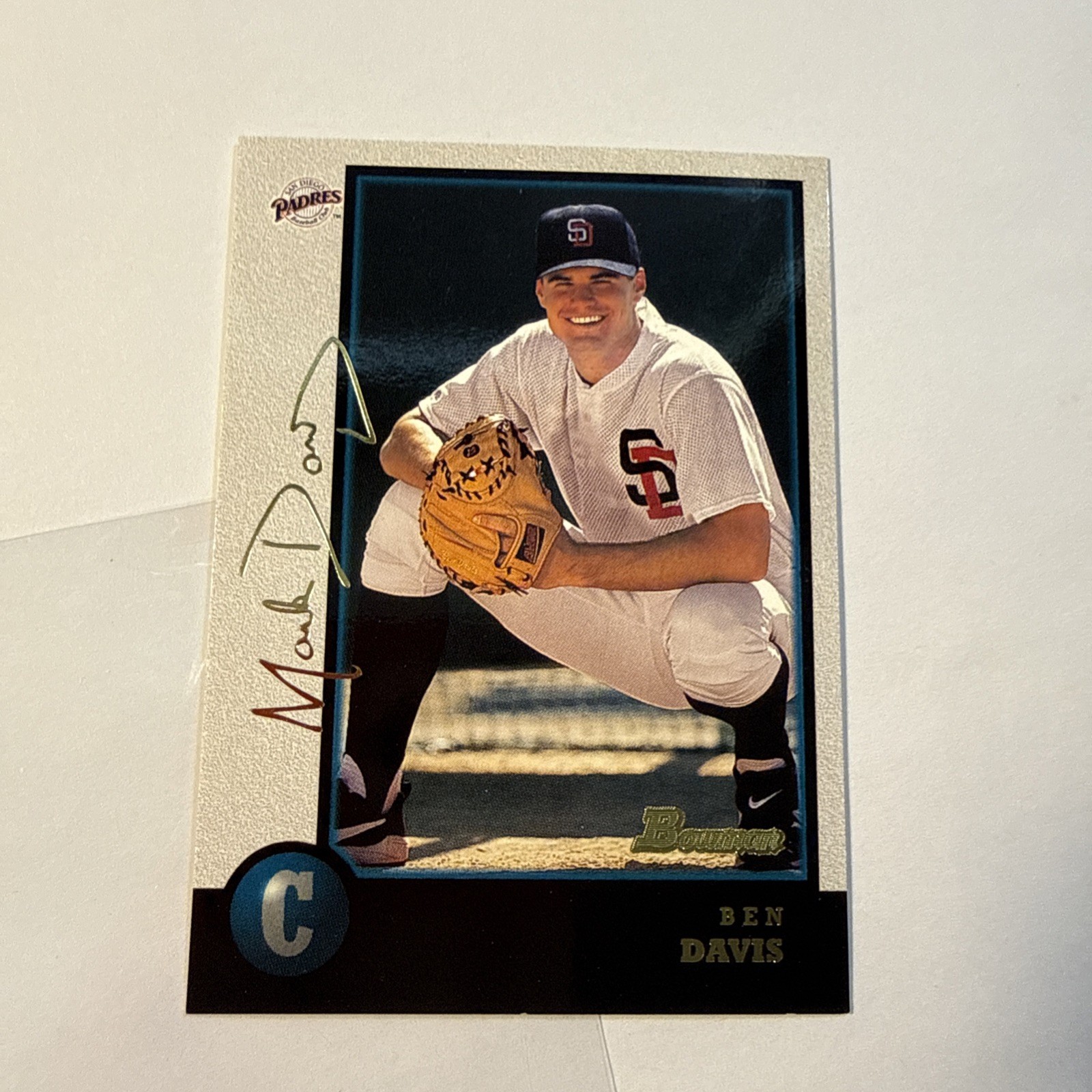 1998 Bowman Ben Davis #/50 Gold Golden Anniversary Rookie RC Padres 142 Baseball