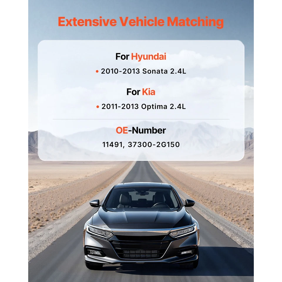 New Car Alternator for Hyundai Sonata Kia Optima 2.4L 2011 2012 2013 11491 - Imagem 2 de 4