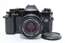 [Read Desc] Canon AL-1 Black 35mm Film camera w/ New FD 50mm F/2 Lens JAPAN 3601