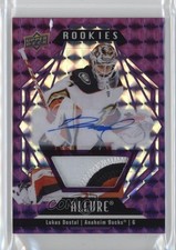 2022 Upper Deck Allure Rookies Purple Diamond 6/10 Lukas Dostal Patch Auto 0f7x