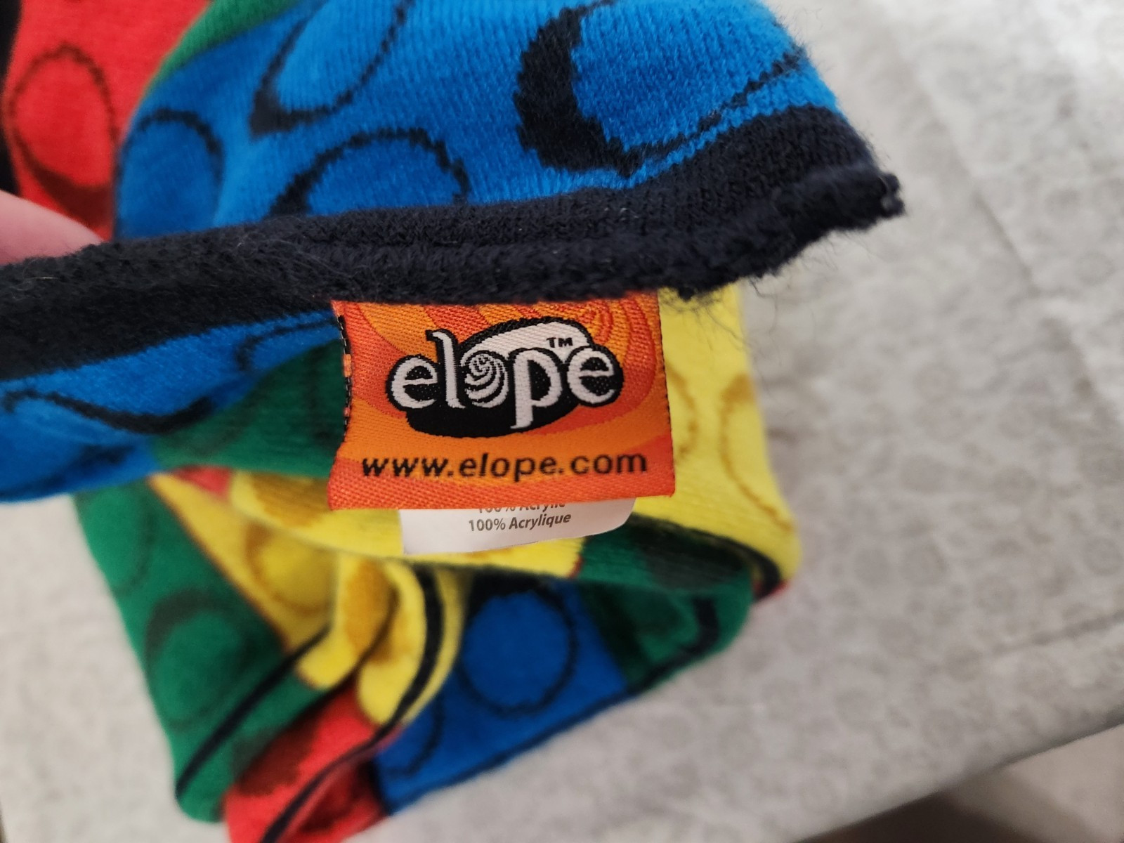 Multi Colored Building Block Pattern Knit Scarf f… - image 3