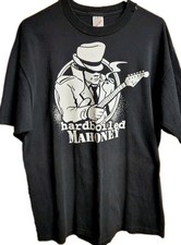 JERZEES Hardboiled Mahoney Graphic T Shirt Men’s Size XL USA MADE Black Vintage