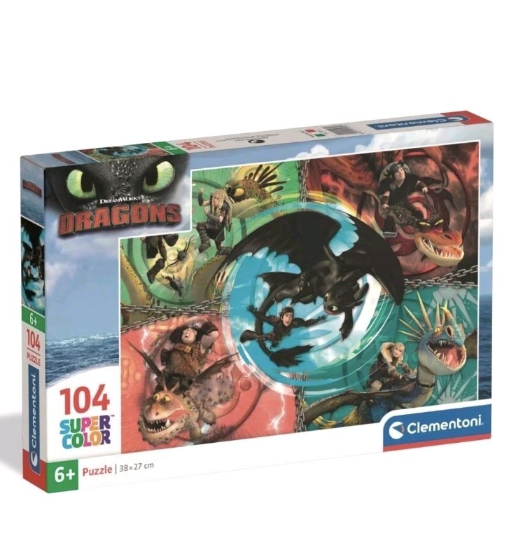 Drachenzähmen Leicht Gemacht Puzzle Super Color 104 Teile - Bild 2