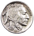 1937-D  Buffalo Nickel .....   Detailed Coin.....   1-9-2