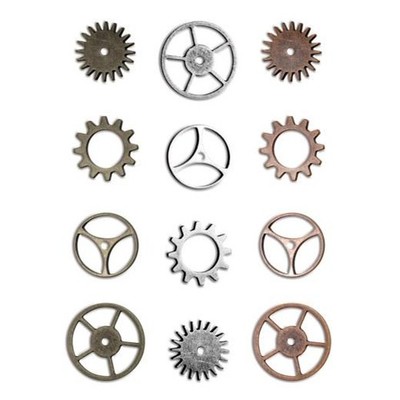 Tim Holtz Idea-ology Kettenrad Zahnräder 12 Stück
