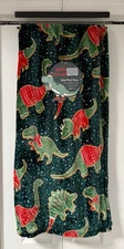 "Merry Rex-Mas" Dinosaur Christmas Cookie Plush Throw Blanket - 50 x 70 in.