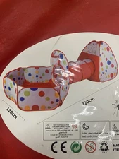 Kids Play Tent with Tunnel Pop up Space Playhouse Foldable Indoor Outdoor Tent f