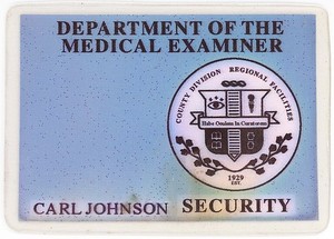 1997 -NIGHTWATCH -Original Medical Examiner Movie Prop ID Card - EWAN McGREGOR
