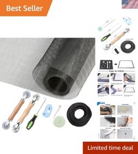 Easy Install 59" x 106" Window Screen Repair Kit - Tools Included for Quick Fix