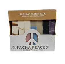 Pacha Peaces Bar Soap Variety Pack Handcrafted 1oz Scented 7 ct Lavender, Etc