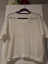 Made in Italy Sommer-Damen Pullover Gr 44 Wei...