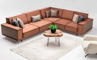 Ecksofa L Form Polstersofa Stoffsofa Couch Braun Sofa Moderne Stoff