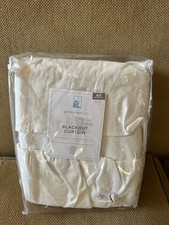 Pottery Barn 1 Evelyn Ruffle Bottom Blackout Curtain Panel White 44x63 NEW