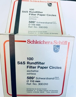 Whatman  / schleicher & schuell quantitative filter paper Grade 589/1 Lot Of 4