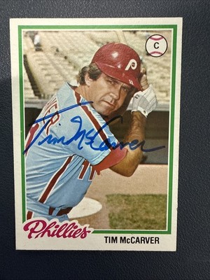 1978 Topps Tim Mccarver Autographed Signed #235 Philadelphia Phillies Deceased