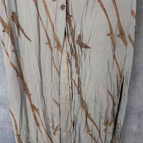 New Options by Kate Geddes Rayon Long Tunic Top Duster Side Slits Bamboo Print M - Picture 7 of 8