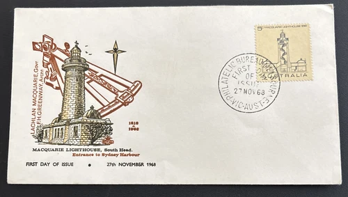 Australia FDC Royal 1968 Macquarie Lighthouse South Head