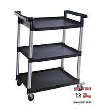 80774 3-Shelf Utility Plastic Cart with Wheels-225 Lbs Maximum Capacity ,