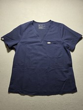 FIGS Technical Collection Navy Blue Scrub Top Womens XL V-Neck FW1000 Classic
