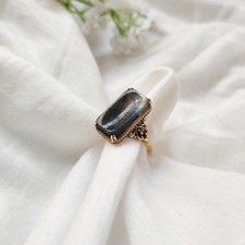 natural labradorite sterling silver ring size 7