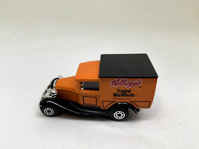 MATCHBOX-MODEL A FORD-ORANGE--KELLOGGS PROMO MAIL AWAY(FROSTED MINI WHEATS)LOOSE