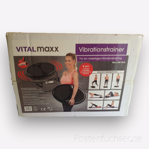 VITALmaxx Vibrationstrainer rund 200W schwarz Vibrationstrainer Fitness Balance - Bild 1 von 1