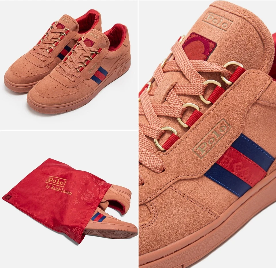 Polo Ralph Lauren x CLOT Court Suede Sneaker EDC Edison Chen 573089 - Image 3 of 4