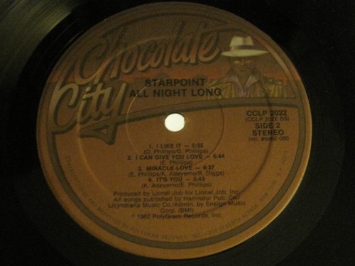 STARPOINT ALL NIGHT LONG LP ORIG '82 CCLP-2022 SYNTH FUNK DISCO MODERN SOUL VG+ - Picture 4 of 4