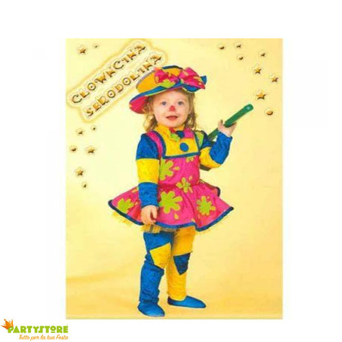 costume clown bambina 1 anno vestito travestimento carnevale circo | eBay