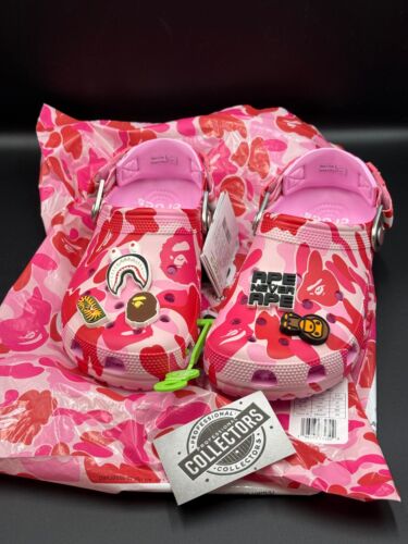 Bape x Crocs Pink Camo Size UK6 -5M/7W‼️Brand New‼️Fast delivery
