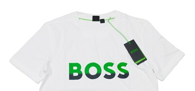 専用‼️HUGO BOSS ホワイト ロゴTシャツ　新品　未使用 BOSS - Cotton-jersey T-shirt with logo artwork - White