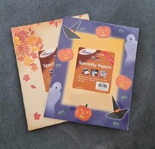 2- New Specialty Paper. Fall, Halloween. 8.5"x11" 25 Sheets Each.