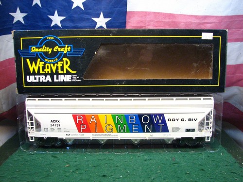 WEAVER 3 rieles arco iris pigmento escala o 4 bahías flujo central acf tolva coche # 54139 | Zustand: Used